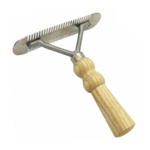 Grooming Comb with Wooden Handle