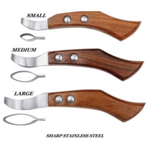 Hoof knife in different sizes in good quality handle